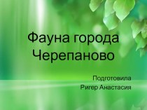 фауна города Черепаново и Черепановского района