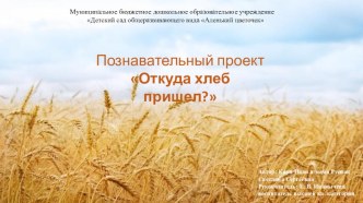 Презентация Откуда хлеб пришел?