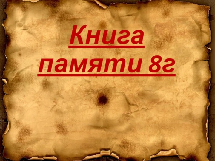 Книга памяти 8г