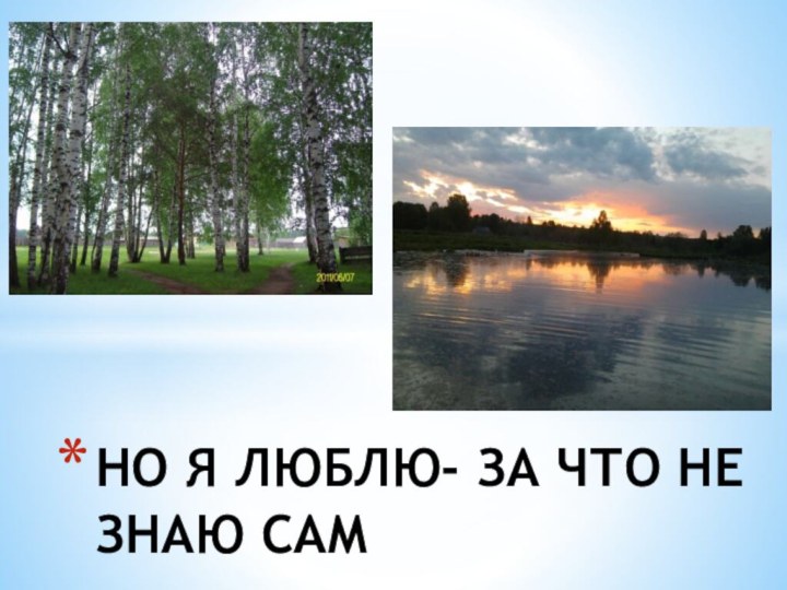 НО Я ЛЮБЛЮ- ЗА ЧТО НЕ ЗНАЮ САМ