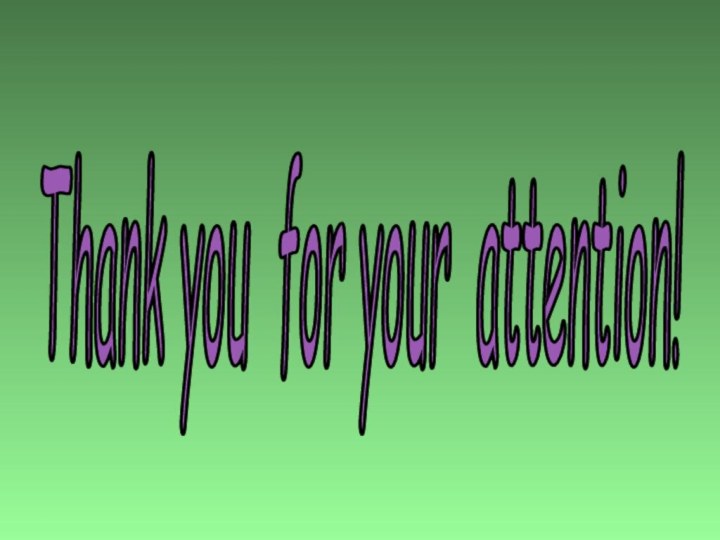 Thank you for your attention!