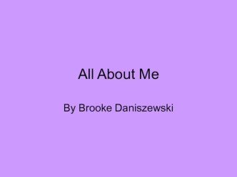 All about me 5 grade