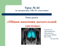 Презентация по анатомии Общая анатомия дыхательной системы