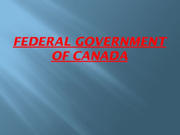 Federal government of Canada