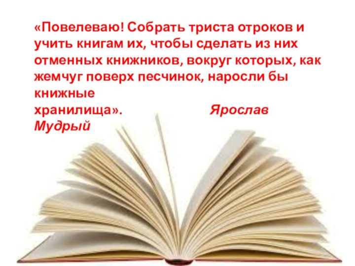 «Повелеваю! Собрать триста отроков и учить книгам их, чтобы сделать из них