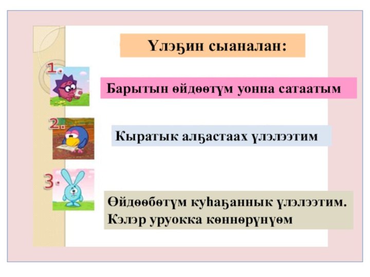 Υлэҕин сыаналан:  Барытын ѳйдѳѳтүм уонна сатаатым Кыратык алҕастаах