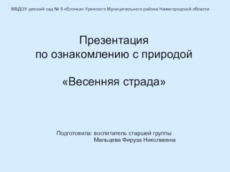 Презентация Весенняя страда для детей подготовительной группы