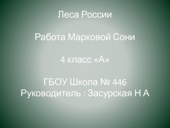 Прзентация по окружающему мируЗона лесов. Растения зоны лесов