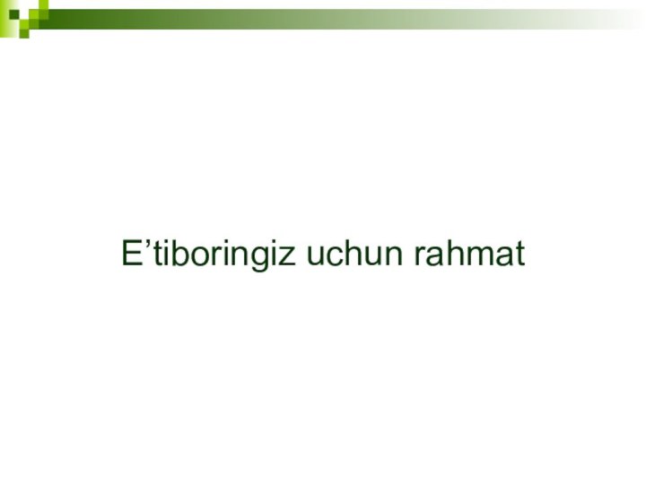 E’tiboringiz uchun rahmat