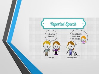 Презентация по английскому языку на тему Reported Speech