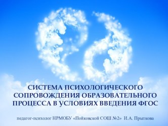 СИСТЕМА ПСИХОЛОГИЧЕСКОГО СОПРОВОЖДЕНИЯ ОБРАЗОВАТЕЛЬНОГО ПРОЦЕССА В УСЛОВИЯХ ВВЕДЕНИЯ ФГОС