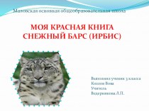 Презентация по окружающему миру Барс на тему Красная книга