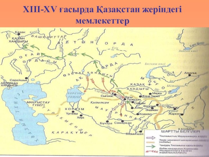 ХІІІ-ХV ғасырда Қазақстан жеріндегі мемлекеттер