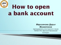 How to open a bank account