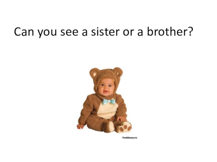 Can you see a sister or a brother?