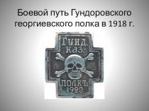 Боевой путь Гундоровского Георгиевского полка