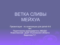 Презентация для детей дошкольного возрастаВетка сливы мейхуа