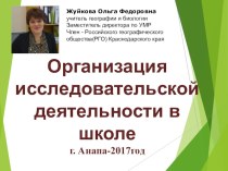 Организация исследовательской деятельности в школе