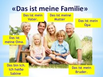 Презентация по немецкому языку на тему Моя семья