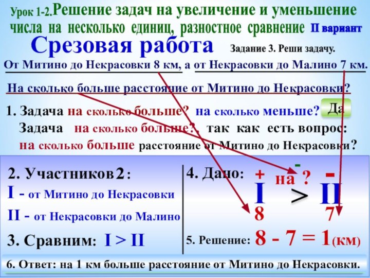 От Митино до Некрасовки 8 км, а от Некрасовки до Малино 7