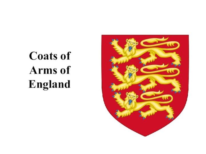 Coats of Arms of England
