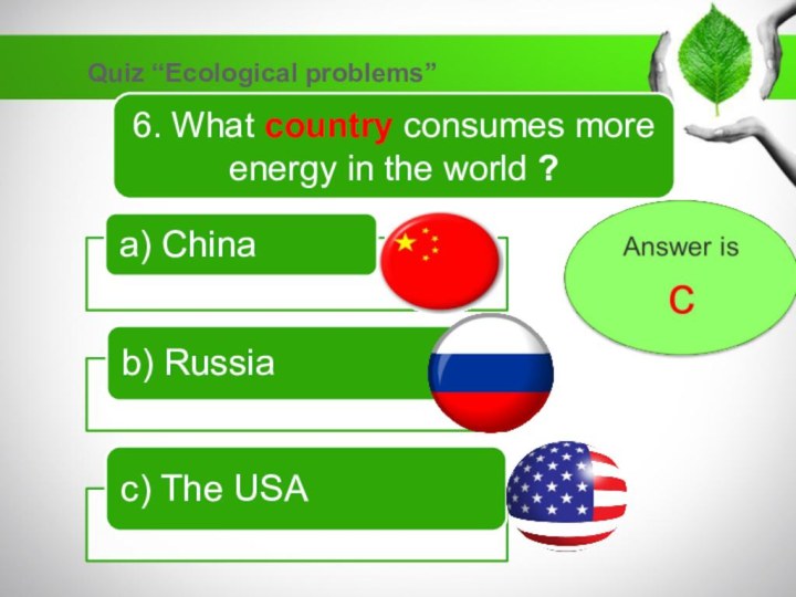 Quiz “Ecological problems”