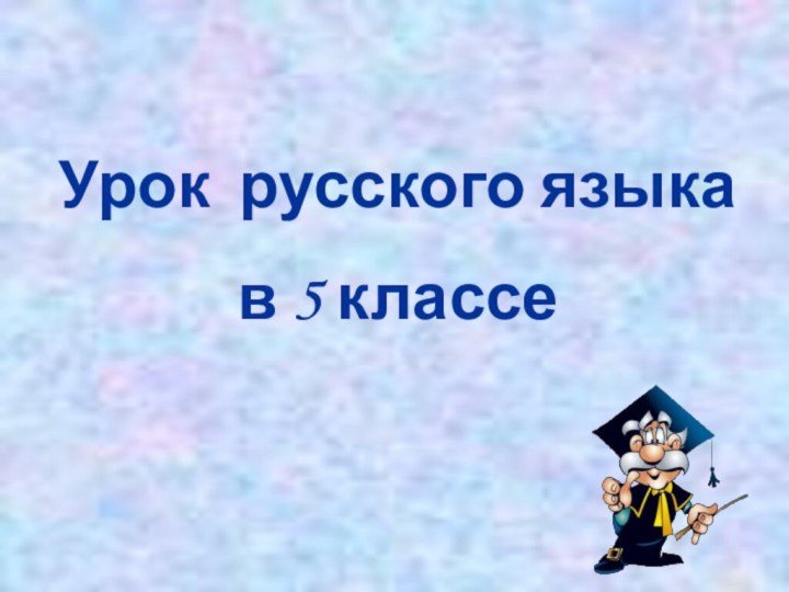 Урок русского языкав 5 классе