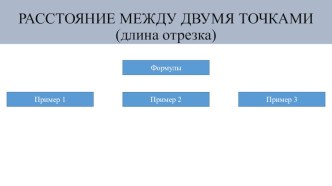 Презентация РАССТОЯНИЕ МЕЖДУ ДВУМЯ ТОЧКАМИ (длина отрезка)