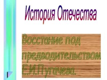 Презентация по Истории Восстание под предводительством К. Булавина