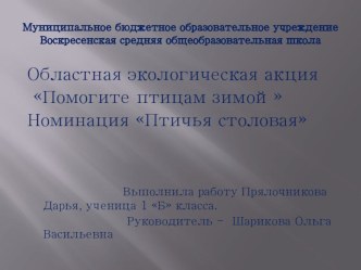 Презентация по окружающему миру Помогите птицам зимой