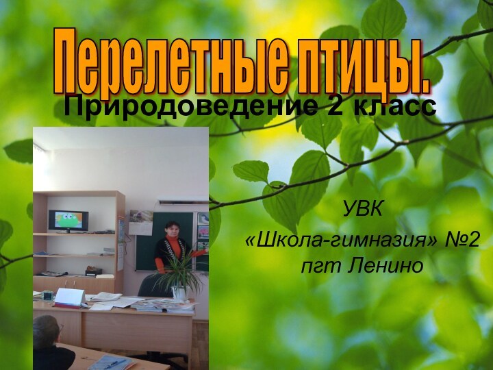 Природоведение 2 классУВК «Школа-гимназия» №2 пгт ЛениноПерелетные птицы.