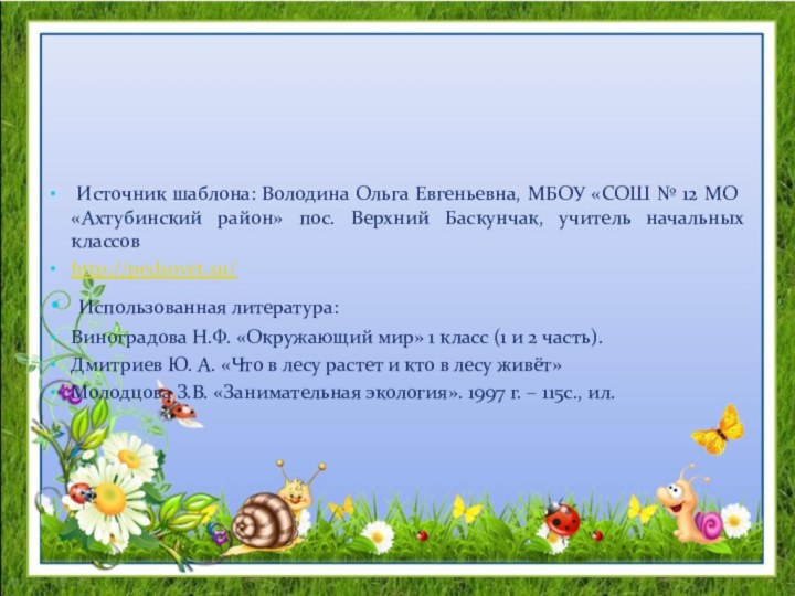 Источник шаблона: Володина Ольга Евгеньевна, МБОУ «СОШ № 12 МО «Ахтубинский