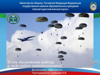 Презентация: Вооружение десантника в годы Великой Отечественной войны и современность.