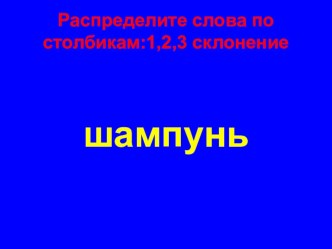 Презентация по русскому языку на тему Повторим склонение (6 класс)