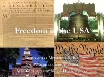 Презентация по английскому языку на тему : Freedom in the USA