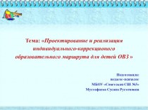 Формирование индивидуального образовательного маршрута обучающихся с ЗПР