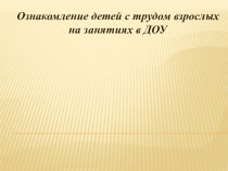 Презентация к уроку Теоретические и методологические основы организации трудовой деятельности дошкольников