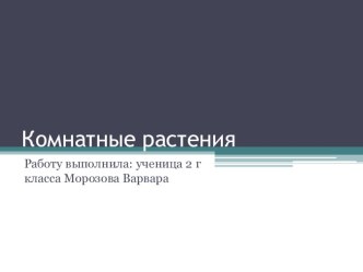 Презентация по окружающему миру на тему Комнатное растение бальзамин