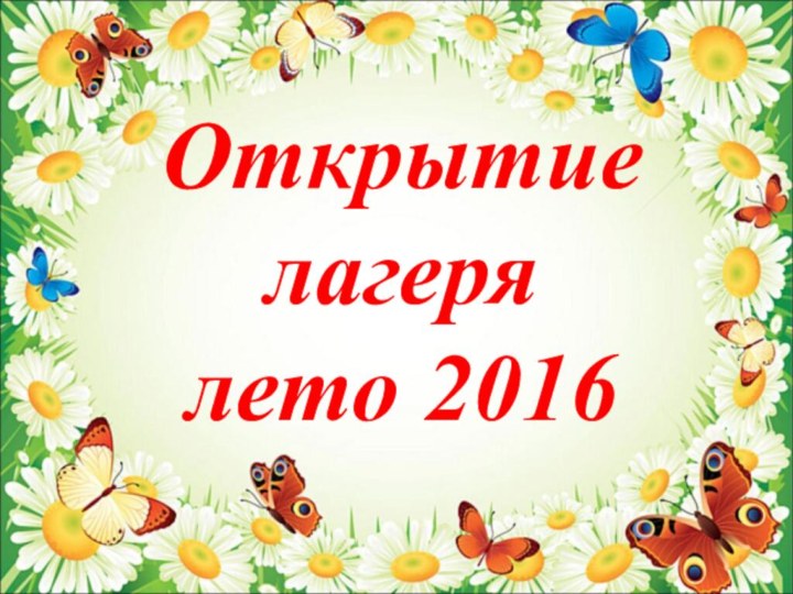 Открытие  лагеря лето 2016