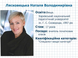 Презентация учителя начальных классов для аттестации, 2016г.