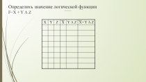 Презентация Определение значений логической функции