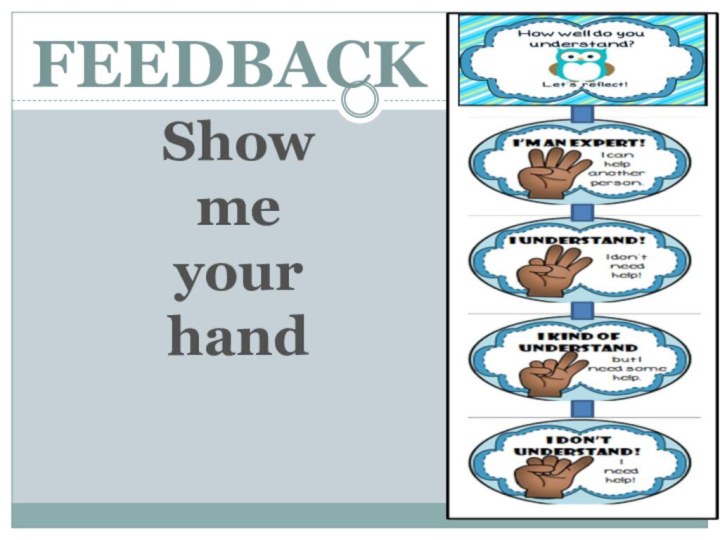 FEEDBACK Show me your hand