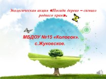 Экологическая акция Посади дерево – символ родного края.