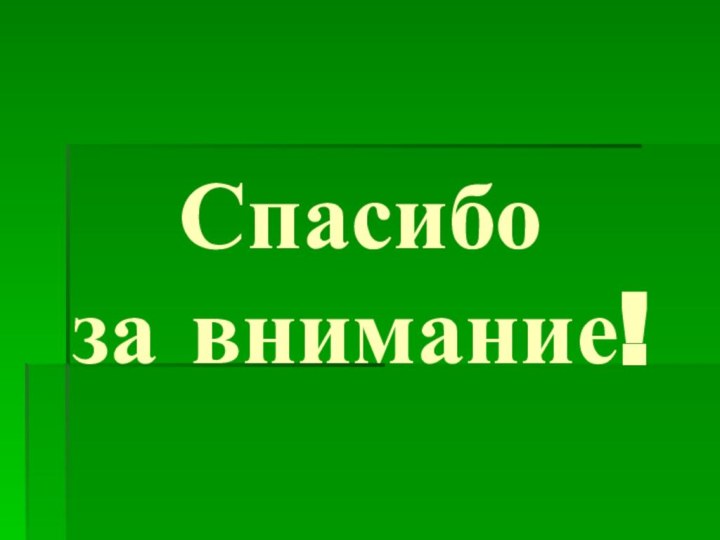 Спасибо  за внимание!