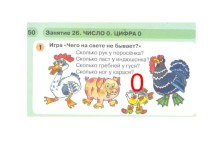 Презентация к подготовке к школе . Занятие по математике №26. Число 0. Цифра 0.