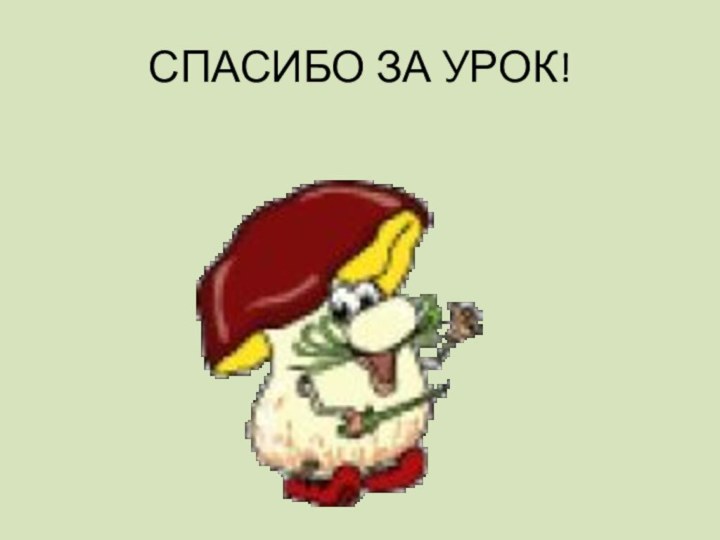 СПАСИБО ЗА УРОК!