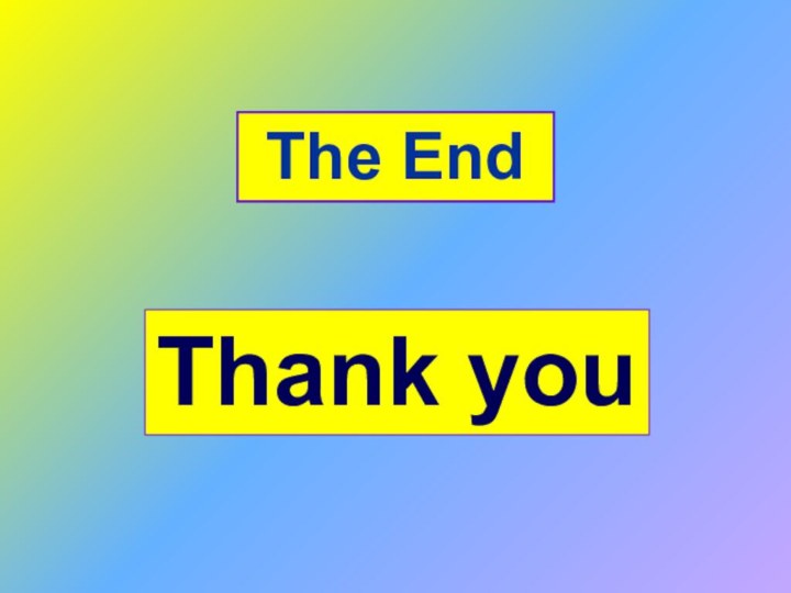 The EndThank you