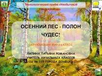 Презентация по окружающему миру на тему Осенний лес - полон чудес (1-2 класс)