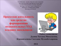 Проектная деятельность как средство формирования познавательных универсальных учебных действий младших школьников