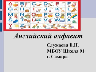 Презентация по английскому языку для 2 класса Английский алфавит